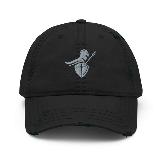 Embroidered Logo Black Dad Hat Front View